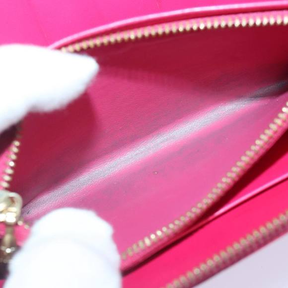LOUIS VUITTON Monogram Vernis Eldridge Wallet Fuchsia Pink M91240 LV Auth 93651 - Picture 10 of 16